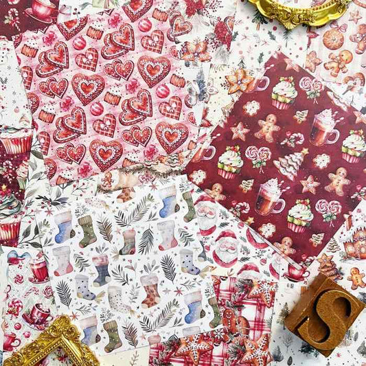 Tinsel Time Collage Paper 24Sheets