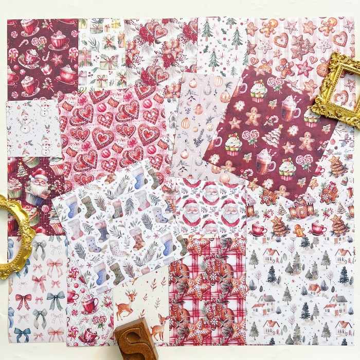 Tinsel Time Collage Paper 24Sheets