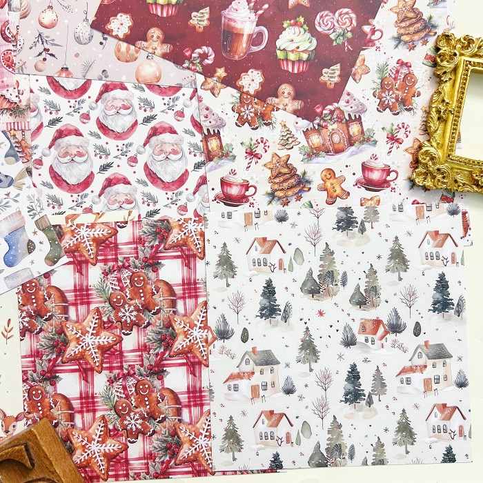 Tinsel Time Collage Paper 24Sheets