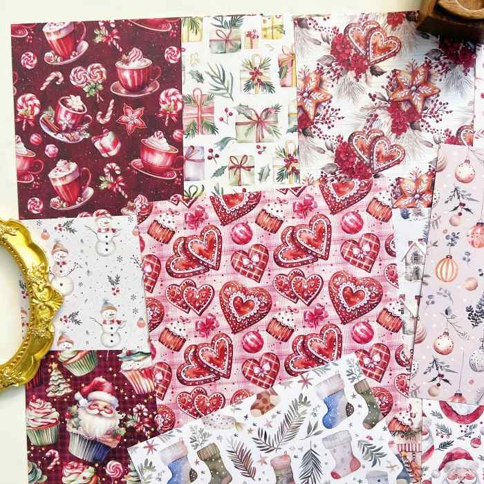 Tinsel Time Collage Paper 24Sheets
