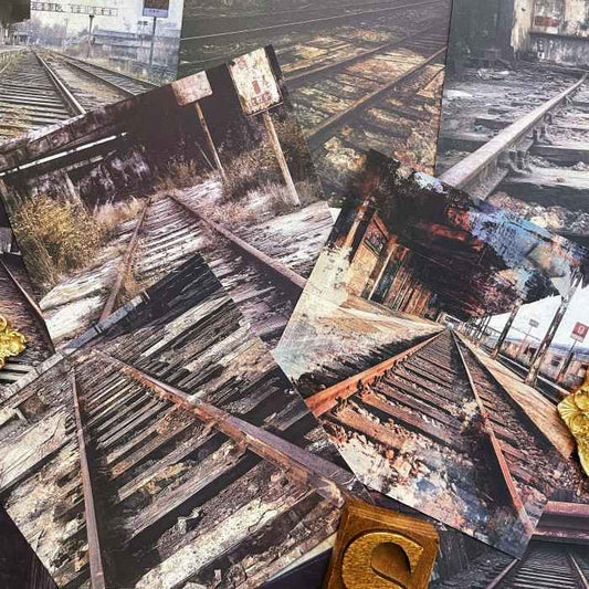 Iron Tracks Collage Paper 12Sheets