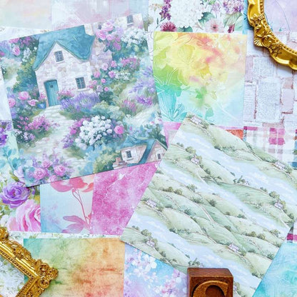 Rustic Garden Collage Paper 24Sheets