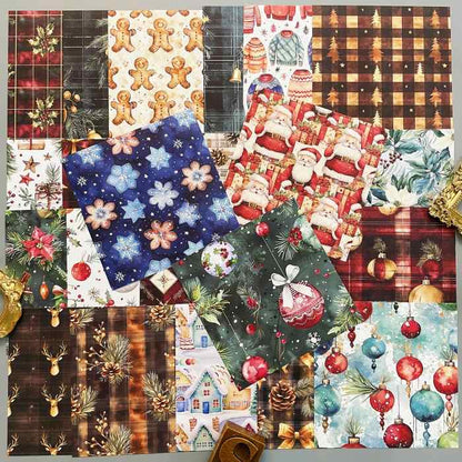 Snowy Eve Collage Paper 24Sheets