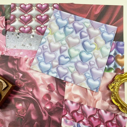 Romantic Hearts Collage Paper 24 Sheets