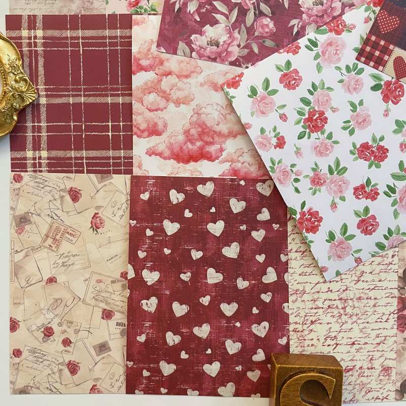 Gentle Heart Collage Paper 24Sheets