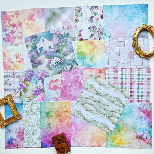 Rustic Garden Collage Paper 24Sheets