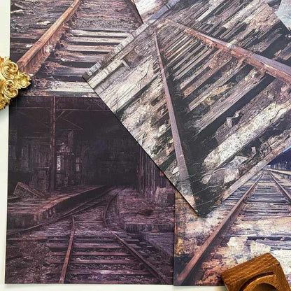 Iron Tracks Collage Paper 12Sheets