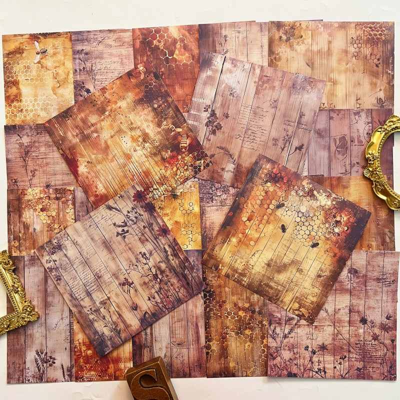 Golden Nectar Collage Paper 24Sheets