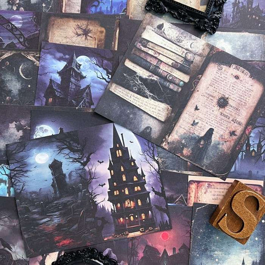 Cursed Mansion Collage Paper 28Sheets