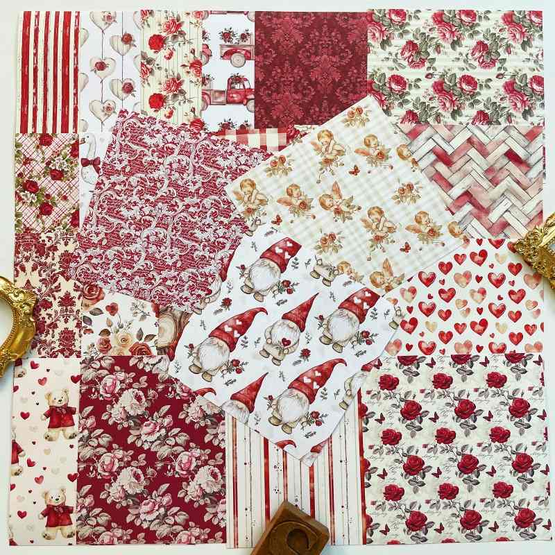 Love Celebration Collage Paper 24Sheets