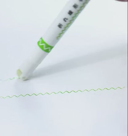Colored Curve Highlighter Pen Set 6PCS