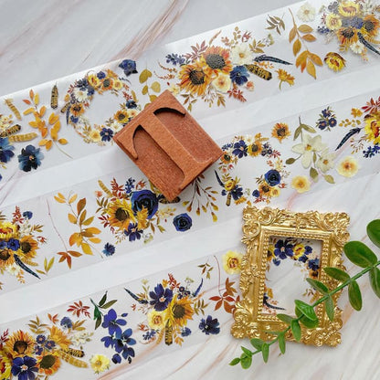 Sunflower And Navy PET Tape | The Washi Tape Shop