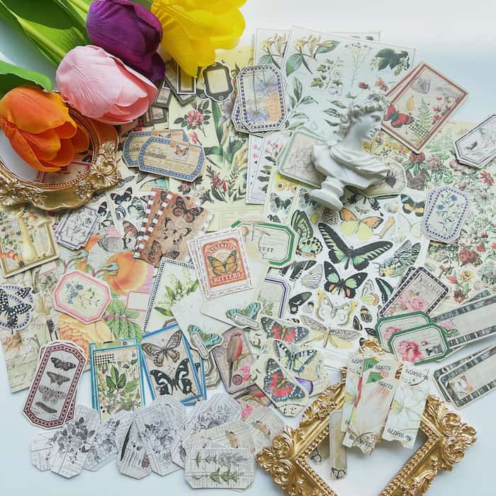 Nature-Inspired Vintage Sticker Pack 200PCS