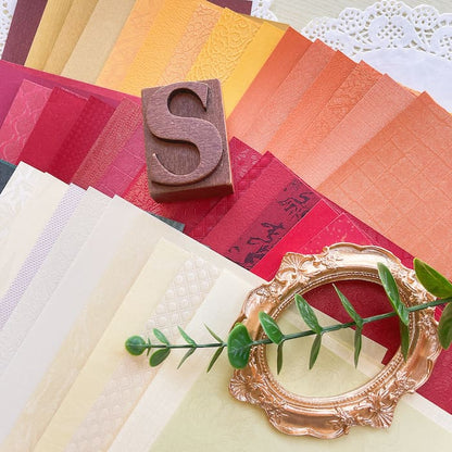 Warm Shimmer Pearlescent Textured Papers