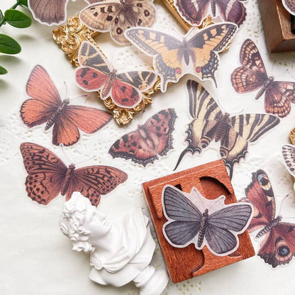 Vintage Butterflies Sticker 21PCS